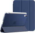 JETech Case for iPad mini (A17 Pro, 2024 Model, 7th Generation) / mini 6 (2021 Model, 6th Generation), Slim Stand Hard Back Shell Smart Cover with Auto Wake/Sleep (Navy Blue)