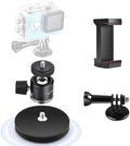 UTEBIT 66mm Strong Magnetic Base Mount for Action Camera, Magnet Camera Mount with 360° Rotation Ball Head & Phone Holder Mount, Compatible with Gopro Hero, DJI Osmo Action Osmo Nano, Insta360, Black
