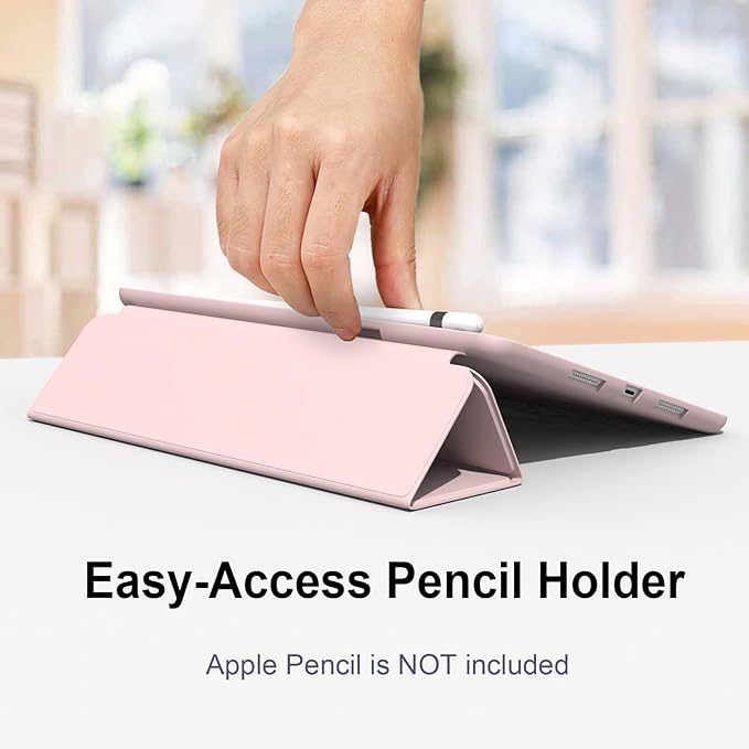 Case for iPad Air 3 / Pro 10.5 Inch, Lightweight Slim Soft TPU Trifold Stand Smart Cover, Auto Sleep/Wake Case with Pencil Holder for iPad Air 3rd Generation/Pro 10.5 - Pink