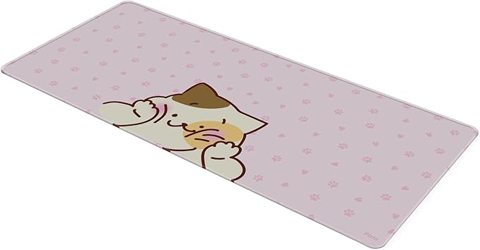 Pixio Mouse Pads - 36 x 16 inch XXL Squishy Cat Pink Multifunctional Large Desk Mats for Gaming, Office, Desktop Anti-Slip Waterproof Washable Computer Mouse Mat