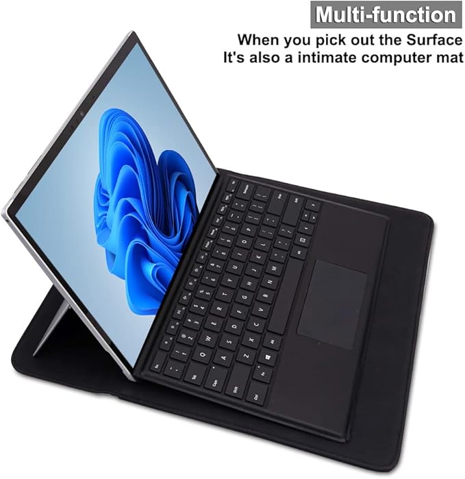 Surface Pro 11th/10/9/8/7/6/5/4/Pro X Sleeve case, for Microsoft 12-12.3-13 Inch Tablet Waterproof Ultrathin Carrying Cover Bag (Black)