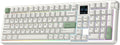 EPOMAKER RT100 PRO Wireless Gaming Keyboard with 1.54" Screen&Knob, RGB, 2.4Ghz/BT/USB-C, Hot Swap, 5000mAh, PBT Keycap, Custom Driver, Retro Mechanical Keyboard for Win/Mac (White, Sea Salt Silent)