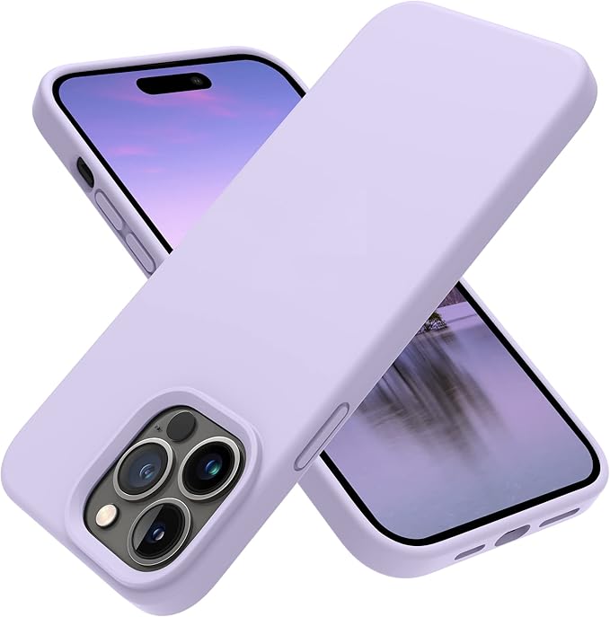OTOFLY Designed for iPhone 14 Pro Case, Silicone Shockproof Slim Thin Phone Case for iPhone 14 Pro 6.1 inch (Cloud Mauve)