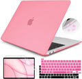 Teryeefi Case for MacBook Pro 13 inch 2022 2021 2020 M1 M2 A2338 A2289 A2251 A2159 A1989 A1706 with Touch Bar & Touch ID, Plastic Crystal Hard Shell & Keyboard Skin for 2016-2019 Mac Pro 13, Pink