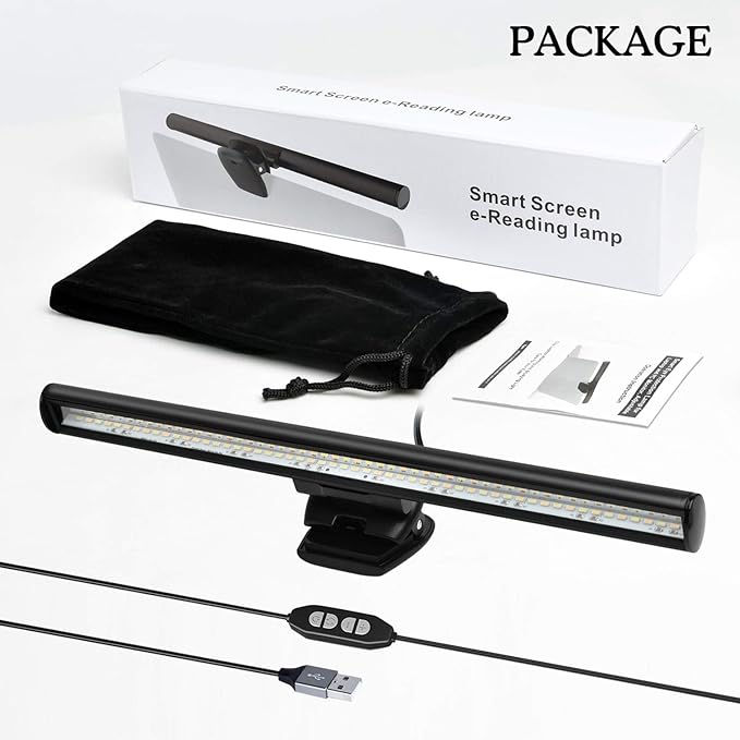 Monitor Light, Screen Light Bar Computer e-Reading LED Task Lamp, 3 Color Modes LightBar, 10 Brightness, USB Powered Monitor Lamp