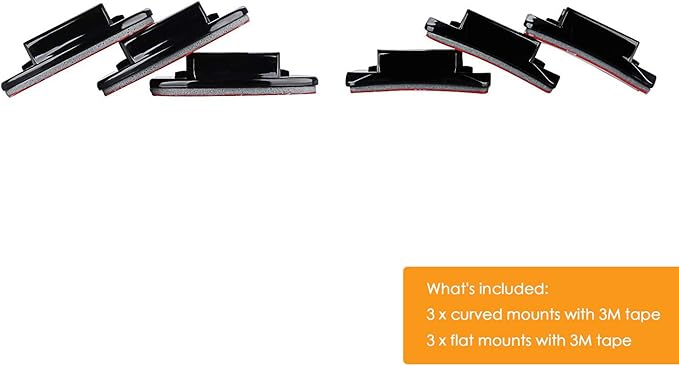 Helmet Adhesive Sticky Mounts Curved Attachment Flat 3M Mount Compatible with GoPro Hero 13 12 11 10 Max 9 8 7 6 5 4 Session DJI Osmo Action Cameras (6 Packs)