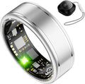 Smart Ring for Women – Fitness Tracker Ring with Heart Rate, SpO2, Blood Pressure, Sleep Monitoring, Step & Calorie Counter, No Subscription Fee, iOS & Android Compatible (Silver, 9)