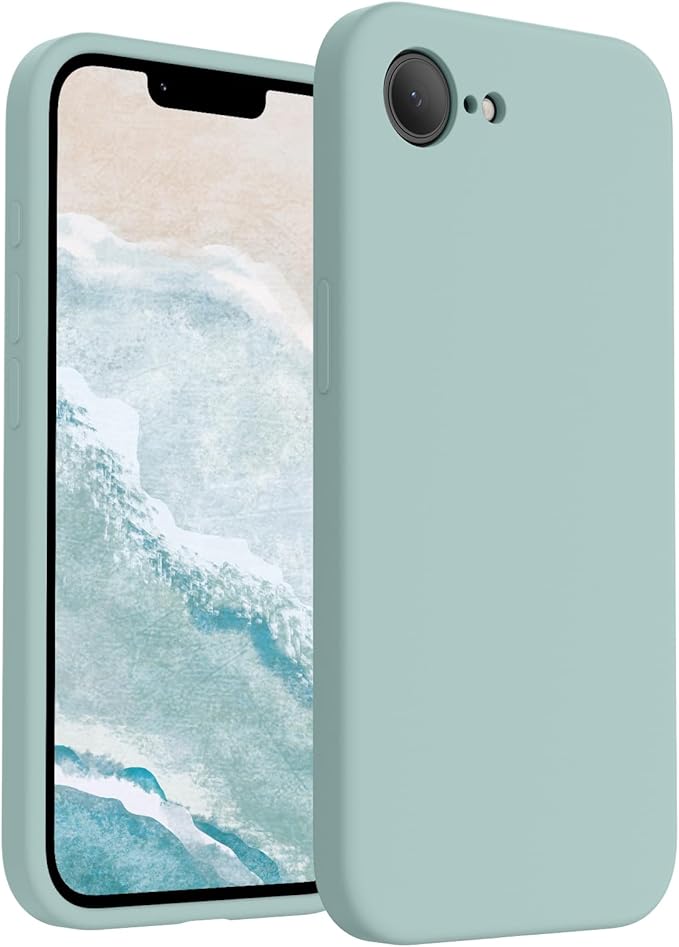 FireNova Magnetic for iPhone 17e Case/iPhone 16e Case, Compatible with MagSafe, [Silicone Camera Protection] Microfiber Lining Phone Case, 6.1", Mint Green