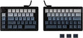 EPOMAKER Split70 Wireless Ergonomic Keyboard with QMK/VIA and Knob, Mechanical Gaming Keyboard with RGB, Hot-Swap, Creamy Linear Switch, PBT Keycap, Mac Modifier, Gasket, 70% Split Layout (Black)