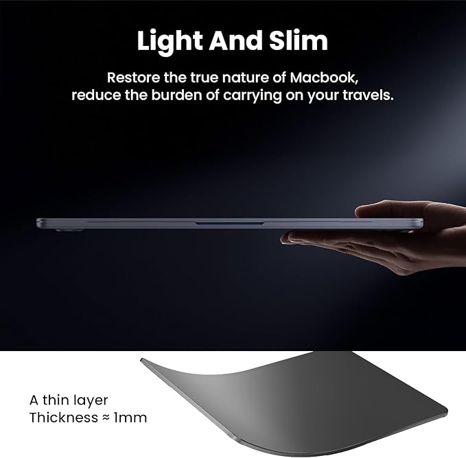 BlueSwan for MacBook Pro 14 inch Case, 2026-2021 M5 M4 M3 M2 M1, Anti-Scratch Flexible Protective Laptop Cover with Grippy Matte Texture, Slim and Easy Installation, Frosted Black