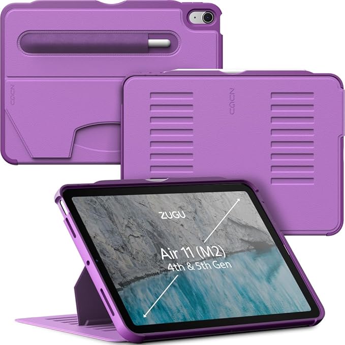 ZUGU CASE for iPad Air 11 M4 2026/M3 2025/M2 2024 iPad Air 4 & 5 10.9 Inch (2020/2022) - Protective, Ultra Thin, Magnetic Stand, Sleep/Wake Cover with Apple Pencil Charging & Storage - Nova
