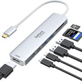 USB C Hub HDMI Adapter for MacBook Pro/Air, 7 in 1 USBC Dongle with HDMI, microSD/SD Card Reader, USB C Data Port,100W PD, and 2 USB 3.0 Compatible for MacBook Pro/Air, Dell XPS, Lenovo Thinkpad.