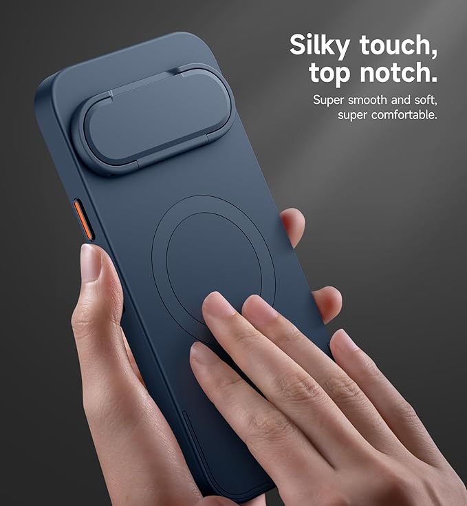SURITCH for Google Pixel 10/10 Pro Phone Case, Compatible with MagSafe, Protective Cover with Camera Cover & Adjustable Metal Kickstand for Pixel 10/10 Pro 2025 -Dark Blue