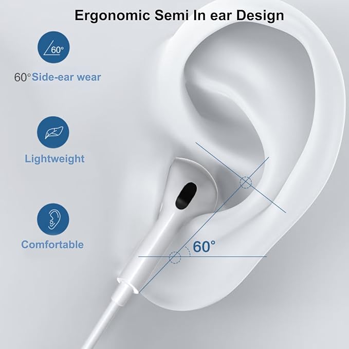 3 Pack of USB C Headphones [MFi Certified],Type C Earphones HiFi Stereo Wired Earbuds,Magnetic Noise Canceling in-Ear Headset with Microphone for iPhone 15/16/15 16 Plus/15 16Pro/15 16Pro Max