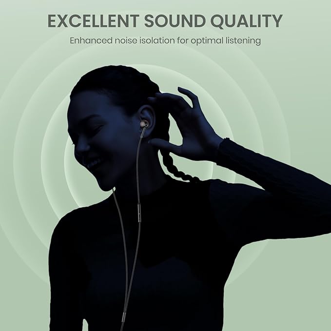USB-C Wired Earbuds with Microphone, Volume Control, Noise Canceling, Compatible with Samsung Galaxy S24 S23 S22, iPhone 17 16 15 Pro Pro max, Pixel Phones