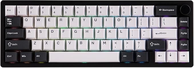 EPOMAKER Galaxy65 Wireless QMK/VIA Mechanical Keyboard, Ball-Catch Anodized Aluminum Custom Keyboard, Pre-Lubed Hot-Swappable Switch, RGB Backlit, Rotary Knob, 2.4Ghz/BT/Type-C (Black)