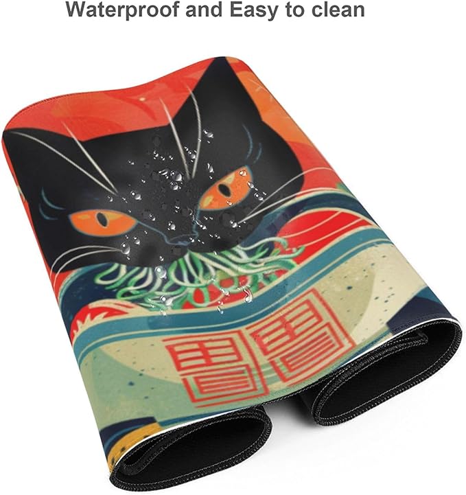 Mouse Pad Gaming - Large Mouse Pad for Desk with Waterproof Surface & Durable Design Desk Mat for Desktop & Office Accessories (Nautical Noodles)