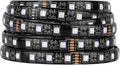 BTF-LIGHTING RGBW LED Strip Lights,UL Listed,5050 4 Colors in 1 RGB + 6000K-7000K Cool White,24V DC,16.4ft/5m 60LEDs/m 12mm Black PCB, IP65 Waterproof for Home Decoration(No Adapter or Controller)