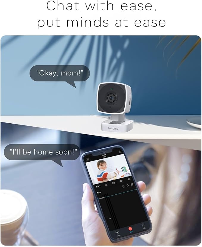blurams 2.4G/5G Cameras for Home Security, 2K Pet Camera Indoor with Phone App, Window Security Camera w/Motion Detection, 2-Way Talk, IR Night Vision