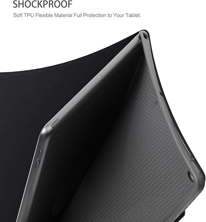 iPad 9th Generation Case, iPad 8th Generation Case, iPad 7th Generation Case, iPad case 9th Generation 10.2 inch Shockproof Multi-Angle View Adjustable Stand Auto Wake/Sleep, Cat with a Pearl Earring