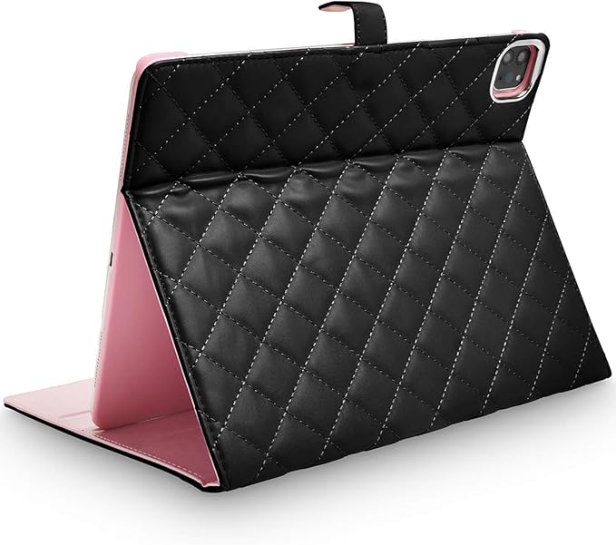 Changjia for iPad Pro 11 inch Case 2022(4th Gen)/2021(3rd Gen)/2020(2nd Gen)/2018 (1st Gen),Cute Crown Bling Diamond PU Leather Smart Auto Sleep/Wake Stand Shockproof Cover for iPad Pro 11 Inch, Black