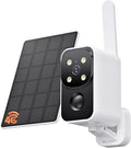 SEHMUA No WiFi Cellular Security Camera, Built-in 4G LTE SIM Card, 180° Pan, 2K Live Feed, Color Night Vision, Motion Detection, 2-Way Talk, Solar Camera for RVs/Camping/Travel & Indoor/Outdoor