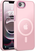 Newfuture Designed for iPhone 17e Case & iPhone 16e Case with Magnetic [13 FT Military Drop Protection] [Compatible with Magsafe] Translucent Shockproof with Anti-Fingerprint Phone Case, Tender Pink