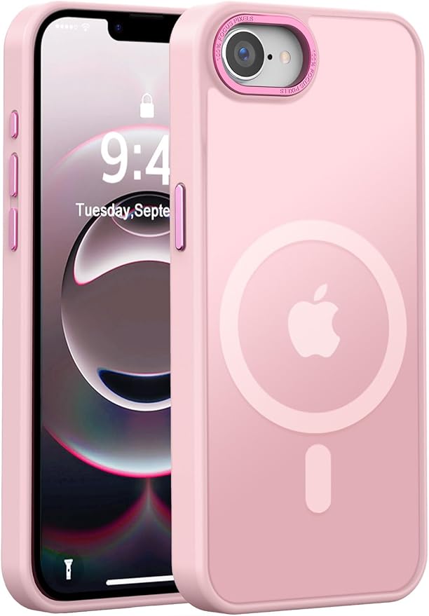 Newfuture Designed for iPhone 17e Case & iPhone 16e Case with Magnetic [13 FT Military Drop Protection] [Compatible with Magsafe] Translucent Shockproof with Anti-Fingerprint Phone Case, Tender Pink