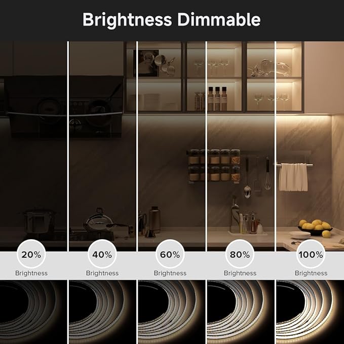 BTF-LIGHTING FCOB COB FOB LED Strip Lights 5V USB Powered 9.8FT 960LEDs Natural White 4000K 8mm Width Dimmable CRI 90+ with 3M Tape Flexible High Density for 3D Printer TV Backlight PC DIY Decor