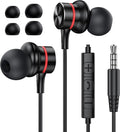 MOSWAG Wired Earbuds with Microphone, 3.5mm in-Ear Headphones with Noise Isolating Fit & Clear Sound, Comfortable Ergonomic Earpieces for Phone Calls, Music, and Online Classes