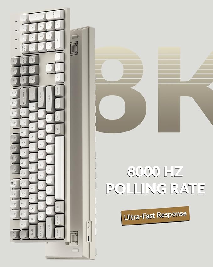 Keychron C2 Pro Wired Mechanical Keyboard with 8K Hz Polling Rate, Full Size Custom RGB Backlit Hot-Swappable, Non-Shine Through PBT Keycaps Compatible with Mac Windows Linux