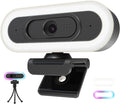 saylas 2K Webcam with Lights, HD Webcam for PC, 2K@60FPS Web cam with Microphone, 65° FOV, Autofocus, Noise Cancellation, Privacy Cover, Web Camera for Computer/Laptop, USB Streaming Computer Camera