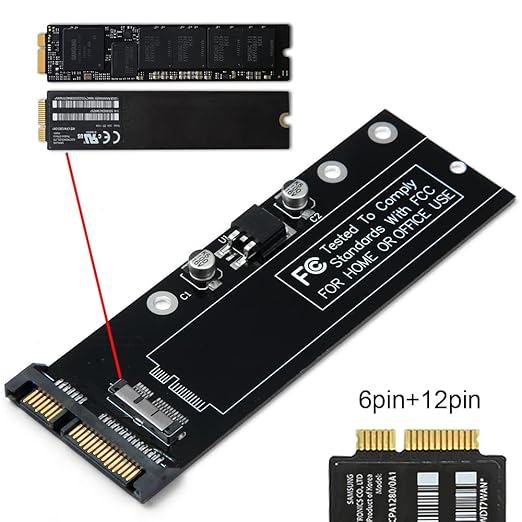 chenyang USB 3.0 to 12+6Pin SSD and SATA 22Pin PCB Disk Drive for 2010 2011 MAC Air A1369 A1370 SSD