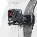 360° Rotation Backpack Strap Mount Quick Clip Mount Compatible with GoPro Hero 13,12,11,10,9,8,7,6,5,4,Fusion,DJI Osmo Action 5 pro/4/3/2,AKASO,Campark,Crosstour Action Cameras