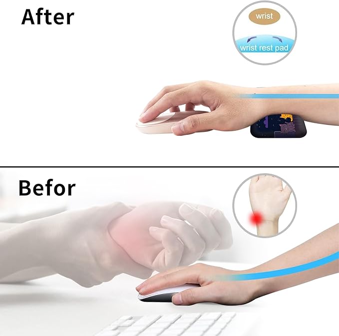 Wrist Elbow Support Arm Rest Desk Mouse Pad Set,Large Mouse Pad + 2 Elbow Rest Pad + Coaster,(31.5×11.8 in) Ergonomic Memory Foam for Office,Gaming,Computer,Laptop-Lovely Cats