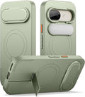 SURITCH for Google Pixel 9a Phone Case, Compatible with MagSafe, Protective Cover with Camera Cover & Adjustable Metal Kickstand for Pixel 9a -Sage Green