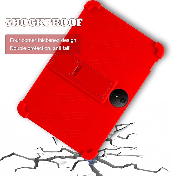 ATOOZ for TCL NXTPAPER 11 Plus Tablet Case 2025 (9649X) with PC Stand Soft Silicone Kids Case for TCL NXTPAPER 11 Plus 11.5 Inch (Red)