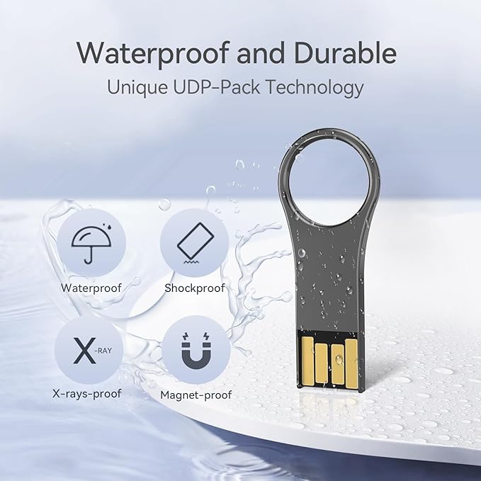 RAOYI 3 Pack 32GB Metal Key Shape USB Flash Drive, USB 2.0 Memory Stick Thumb Drives Jump Drive (Black/Silver/Gold, 3 Mixed Colors)
