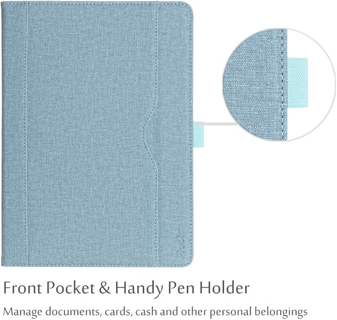 ProCase for iPad 9.7 Inch iPad 6th/5th Generation Case 2018 2017/iPad Air 2/Air 1 Case, Premium Leather Folio Corner Protection Multi-Angle Viewing Stand Cover with Front Pocket Pen Loop -Teal