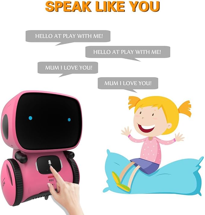 98K Kids Robot Toys for Girls and Boys, Touch and Voice Control Robots Interactive Smart Talking Robots Intelligent Partner and Teacher with Singing, Dancing, STEM Toy Gifts for Kid Age 3 and Up