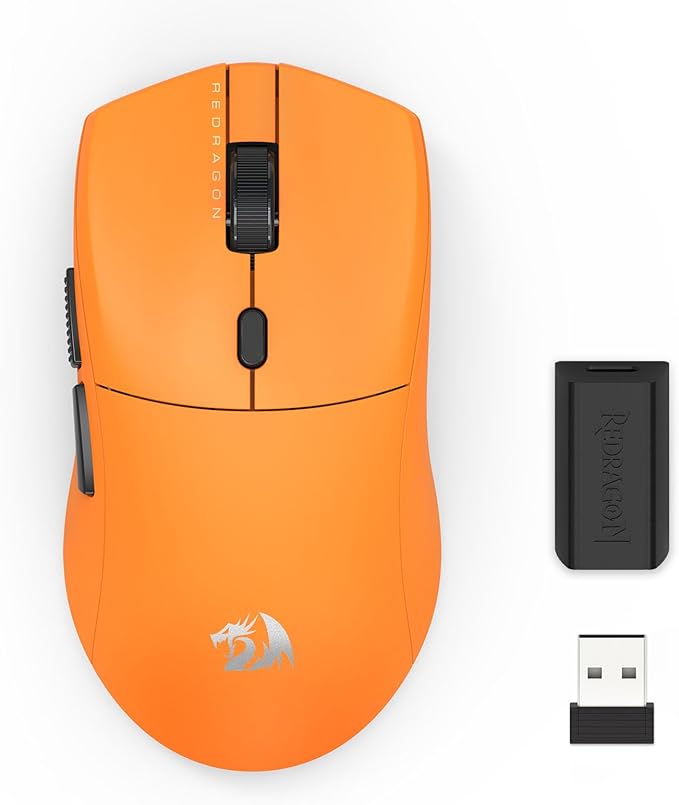 Redragon M919 Pro Wireless Gaming Mouse Esports, 54g Lightweight, 8K Polling Rate, 45K DPI Optical Sensor, 6 Programmable Buttons, 85 Hr Battery, BT5.1/2.4GHz/USB-C Wired Gamer Mouse for PC/Mac