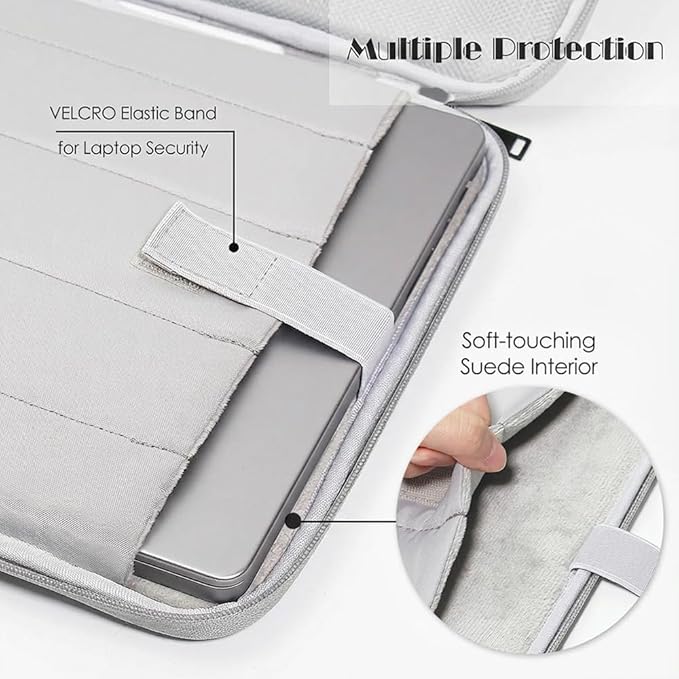 ProElife 13-Inch Laptop Sleeve Case for 2026-2024 MacBook Air 13.6 inch M5/M4 Chip & MacBook Neo 13'' A18 Pro/iPad Pro M5 13-inch Accessory Traveling Water-Resistant Bag Portable Carrying Case (Gray)