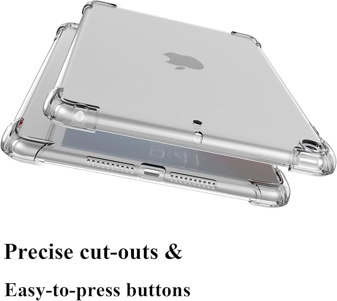 Clear TPU Back Case for iPad mini 5/4/3/2/1 Cover 7.9" (iPad mini 5th/4th/3rd/2nd/1st Generation) Shockproof Case [Reinforced Corners Protection] Slim Lightweight Transparent Shell, Clear