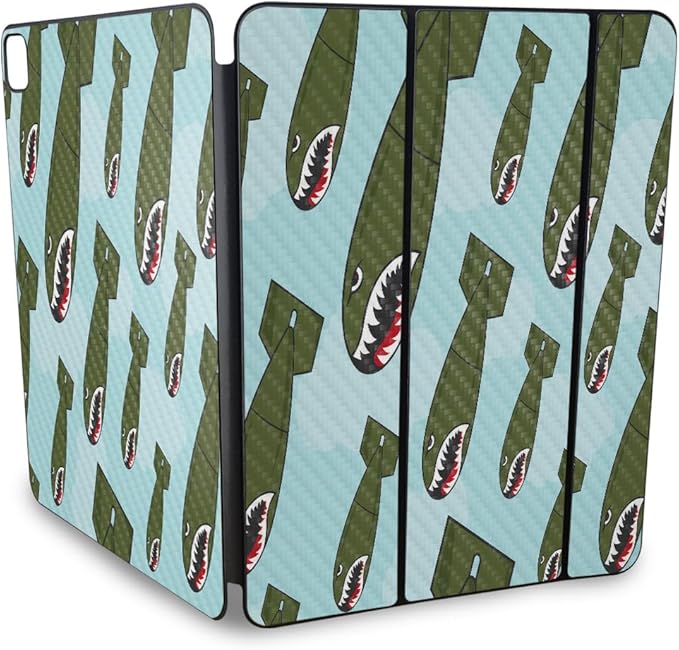 Carbon Fiber Skin Compatible with Apple Smart Folio for iPad Pro 13-inch (M4/M5) 2025 - Bombs Away - Premium 3M Vinyl Protective Wrap Decal Cover - Easy to Apply | Crafted in The USA by MightySkins