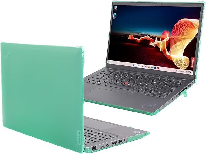 mCover Hard Case ONLY Compatible for 2023-2024 14" Lenovo ThinkPad T14 Gen 3 / Gen 4 Windows Notebook PC (with 180° Hinge, NOT Fitting Any Other Lenovo Models) - Green