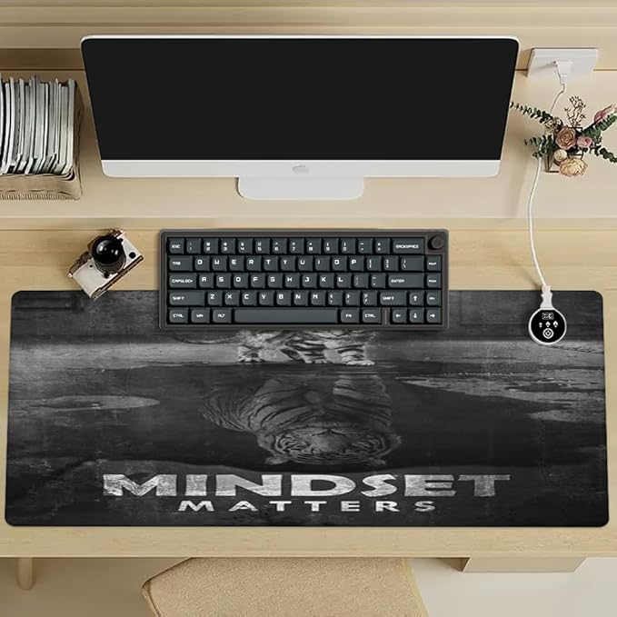 Inspirational Positive Quote Large Mouse Pad Hungry for Success Motivational Mouse Pads for Desk Success Hard Work Mouse Pads for Desktop Keyboard Pad XXL Mouse Pad for Office 31.5"X15.7"