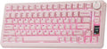 EPOMAKER X Aula EA75 MAX Wireless Gaming Keyboard with Screen & Knob, 5000mAh, Hot-Swap, Lubed Switches, RGB Backlit, Creamy Gasket, 75% Mechanical Keyboard (Pink, Reaper Switch)