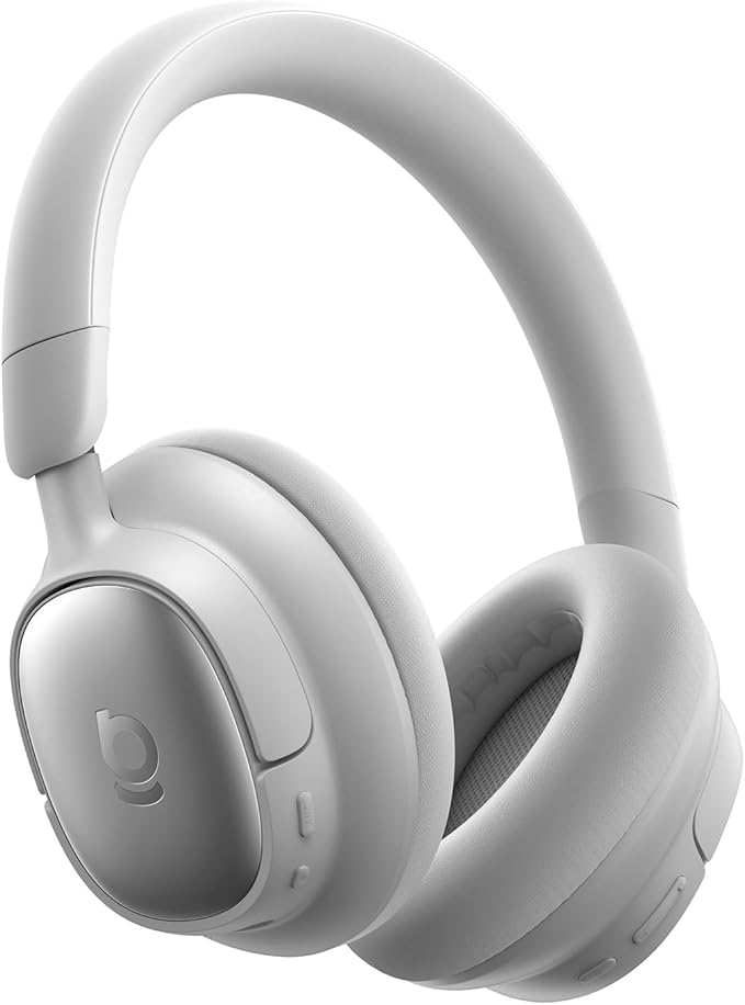 Baseus Bowie MH1 Adaptive Active Noise Cancelling Headphones, Real-Time Adaptive Hybrid ANC, SuperBass 2.0, LDAC Hi-Res Sound, 80H Playtime, Comfortable Fit, Clear Calls, Bluetooth 6.0 -Frosted Gray