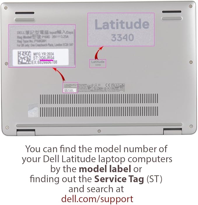 mCover Case ONLY Compatible with 2023-2024 13.3" Dell Latitude 3340 Series Laptop or 2-in-1 Windows Notebook Computer (NOT Fitting Any Other Dell Models) - Purple