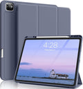 for iPad Pro 13 inch Case (M5/M4) 2025/2024, Slim Protective Cover with Pencil Holder, Soft TPU Back Cover, Trifold Stand, Auto Wake/Sleep, A2925 A2926 A3007 A3362 A3359 (Purple)